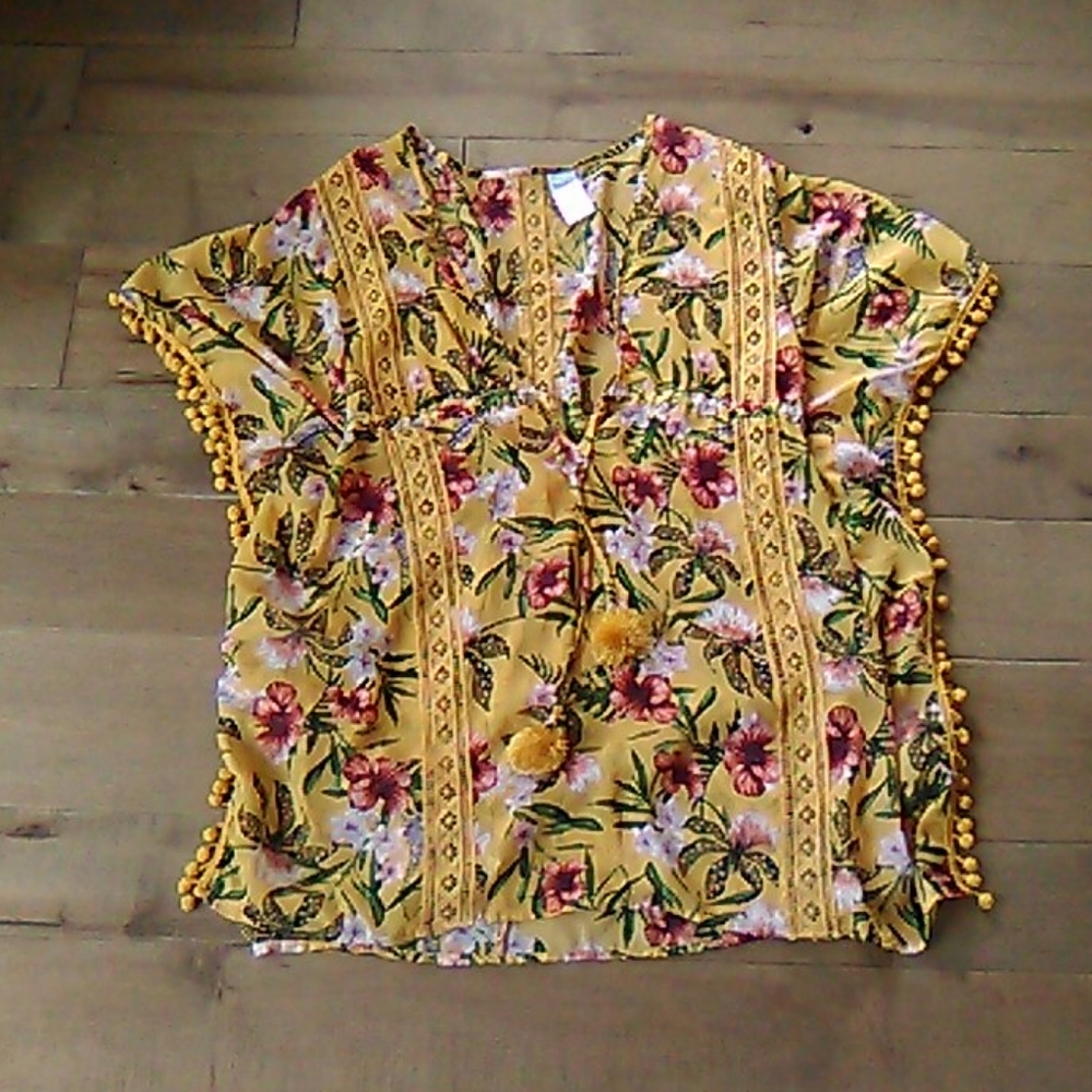 Yellow Floral Cover Up!